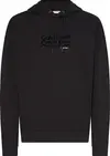 Calvin Klein TRIPLE LOGO FLOCK CO Erkek Siyah Hoodie