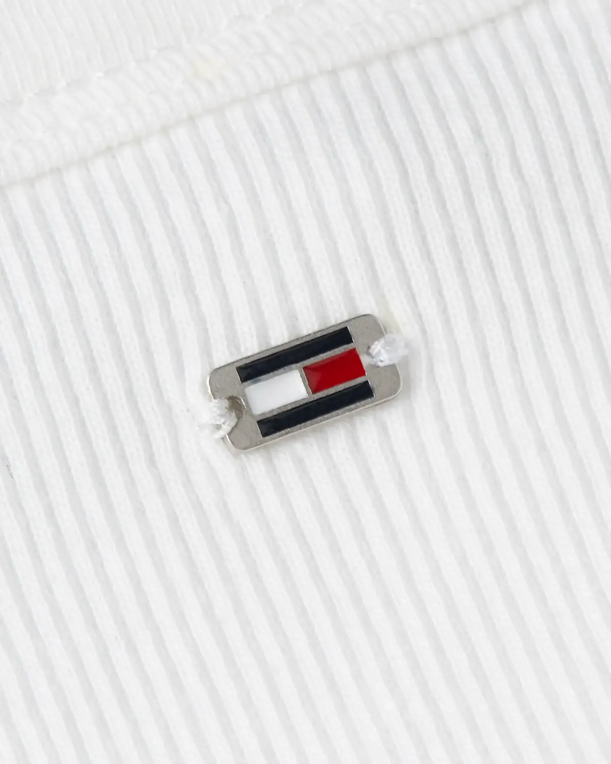 Tommy Hilfiger SLIM HENLEY GB SCOOP, YBL Beyaz Kadın T-Shirt & Polo