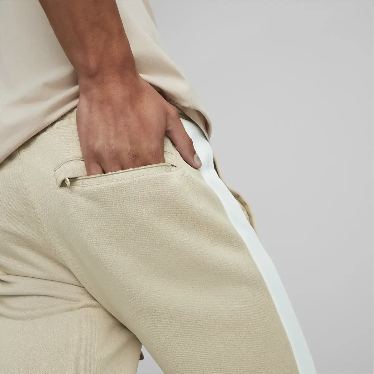 Puma T7 ICONIC Track Pants Erkek Bej Eşofman Altı