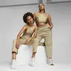 Puma T7 Shiny Crop Top Bej Kadın T-Shirt