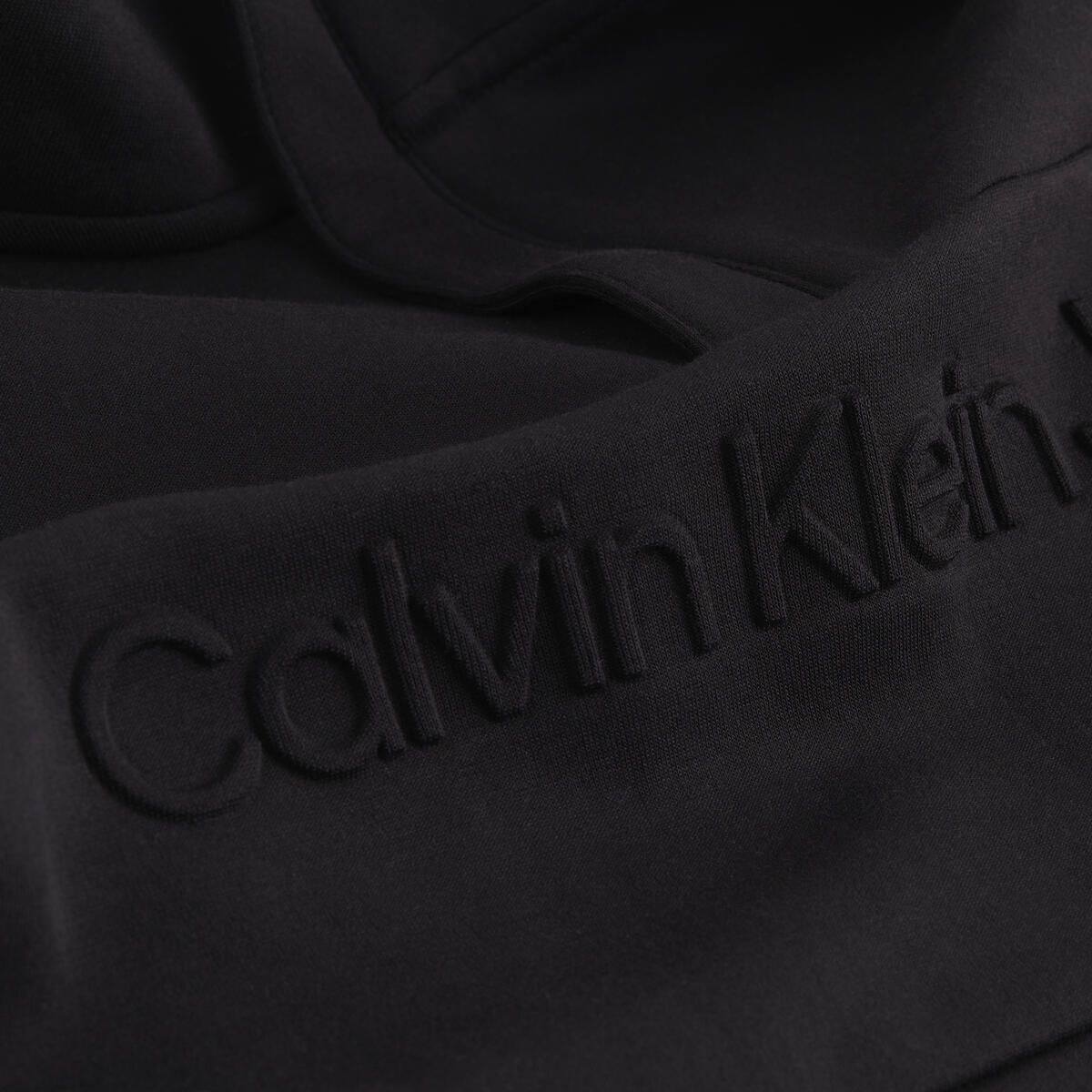 Calvin Klein INSTITUTIONAL EMBOSS Erkek Siyah Sweatshirt