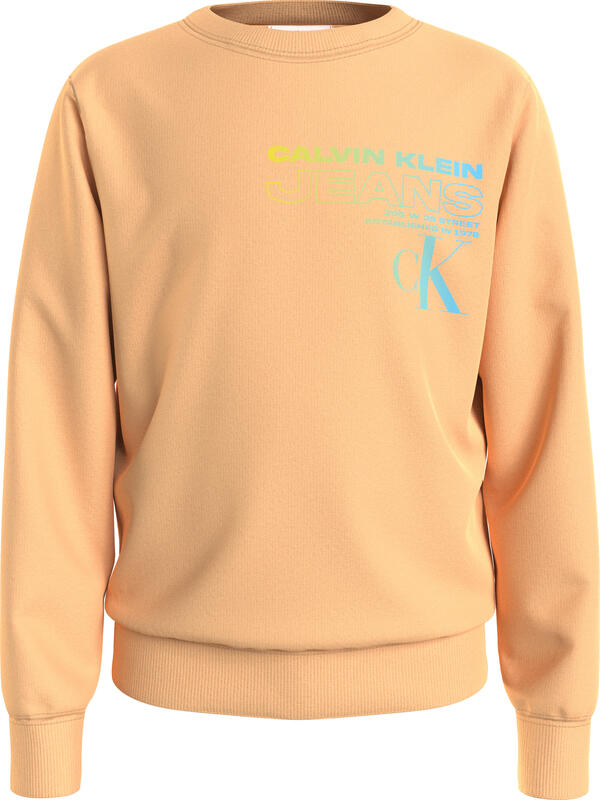 Calvin Klein GRADIENT LOGO CN SWE Erkek Turuncu Sweatshirt