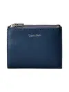 Calvin Klein FOIL LOGO DBL ZIP CA Lacivert Fermuarlı Kadın Cüzdan