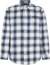 Tommy Hilfiger SHADOW CHECK OVERSHI Erkek Mavi Gömlek
