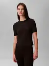 Calvin Klein ICON SPORT ACTIVE SS, UB1 Siyah Kadın T-Shirt