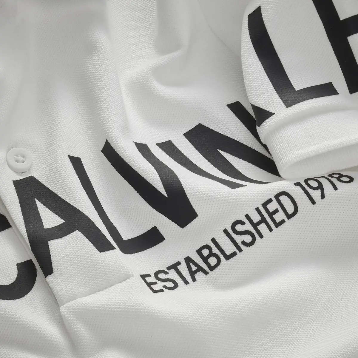 Calvin Klein INTS HERO LOGO FITTE Erkek Beyaz Polo T-Shirt