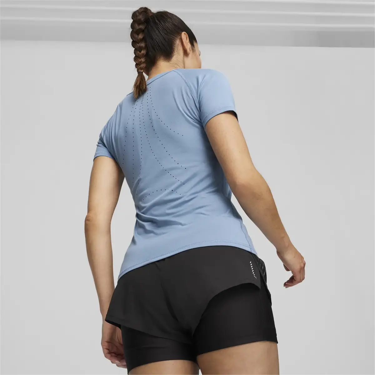 Puma RUN CLOUDSPUN SS TEE W Mavi Kadın T-Shirt