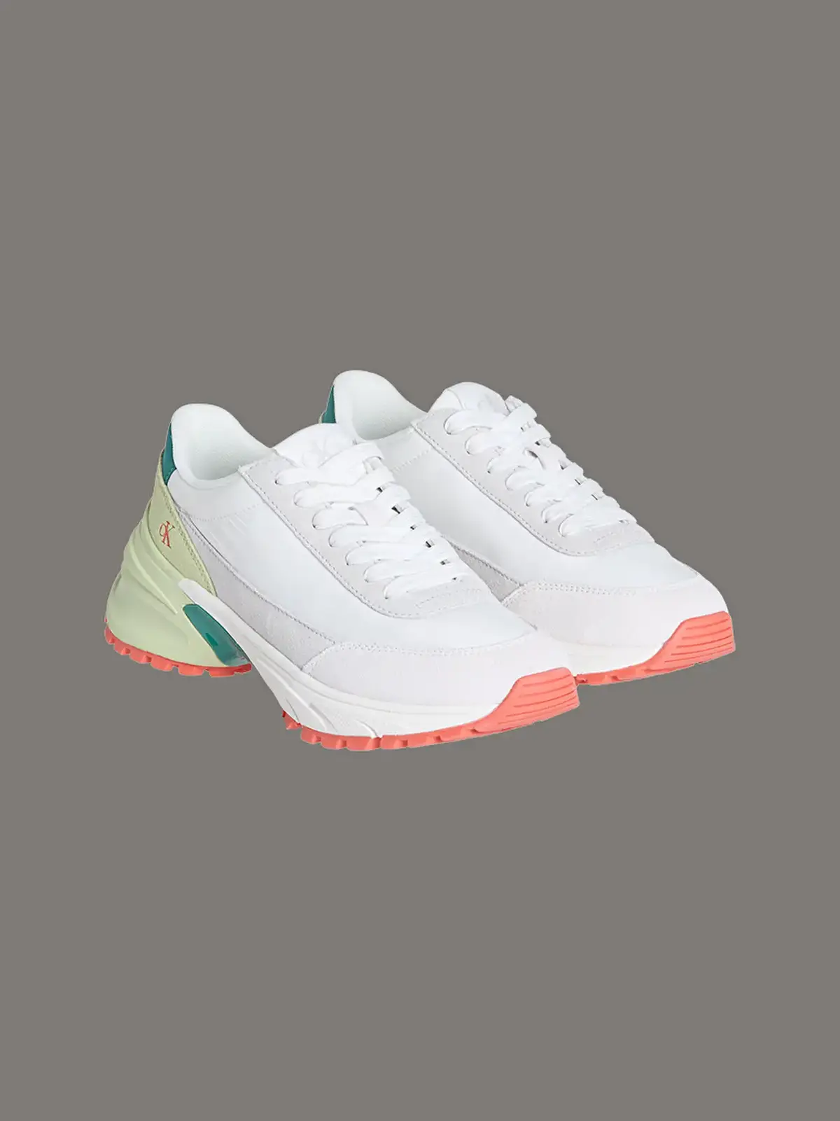 Calvin Klein HIKE RUNNER MG NYLON MIX Beyaz Kadın Günlük Spor Ayakkabı