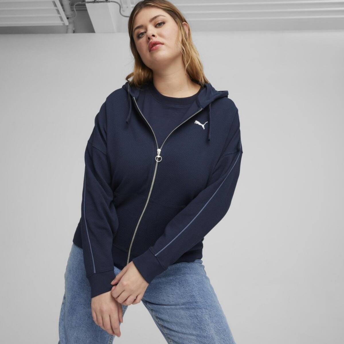 Puma HER Full-Zip Hoodie Lacivert Kadın Fermuarlı Ceket