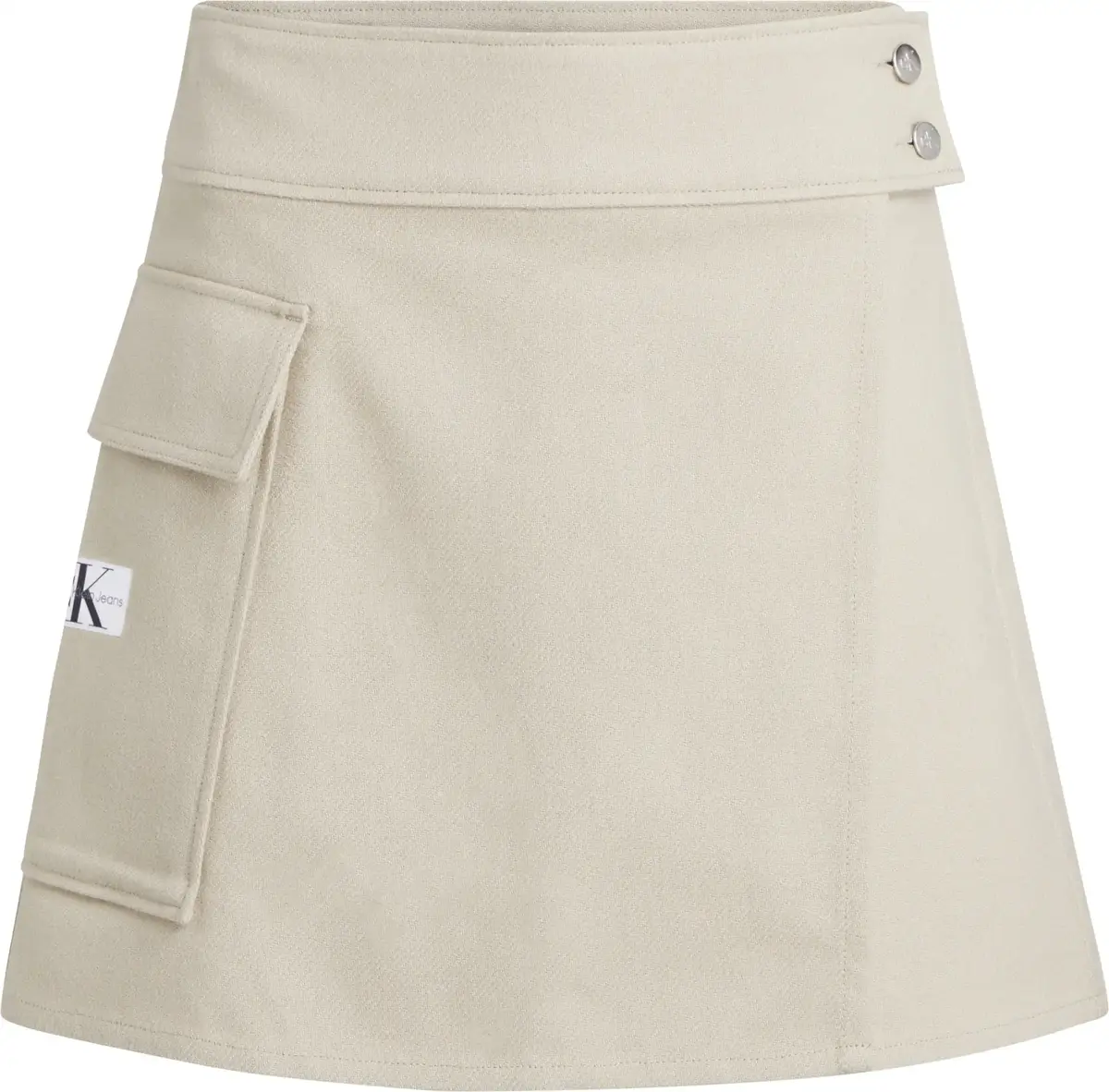Calvin Klein FLANNEL WRAP SKIRT Kadın Krem Etek