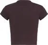 Calvin Klein MONOLOGO BABY RIB TEE Kadın Kahverengi T-Shirt