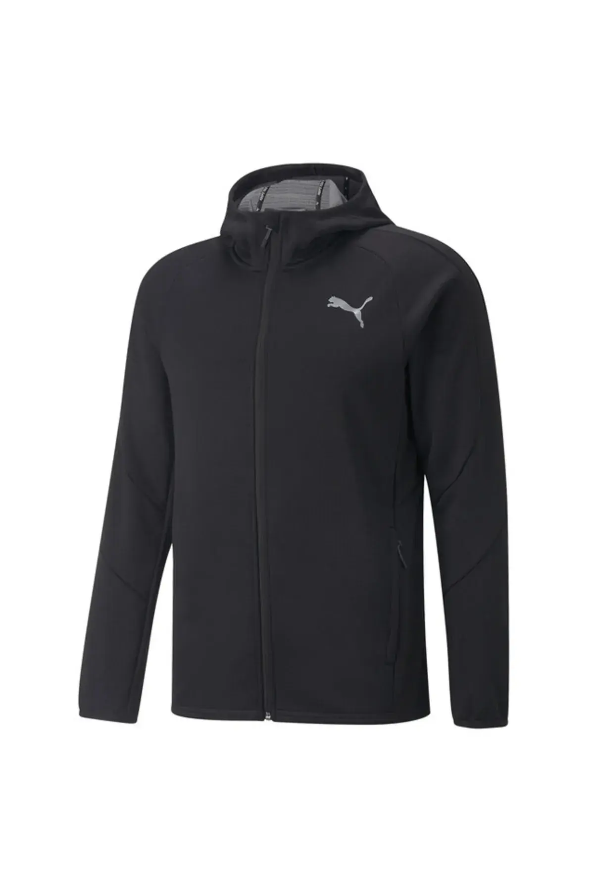 Puma Evostripe Warm Full-Zip Hoodie Siyah Erkek Fermuarlı Hoodie
