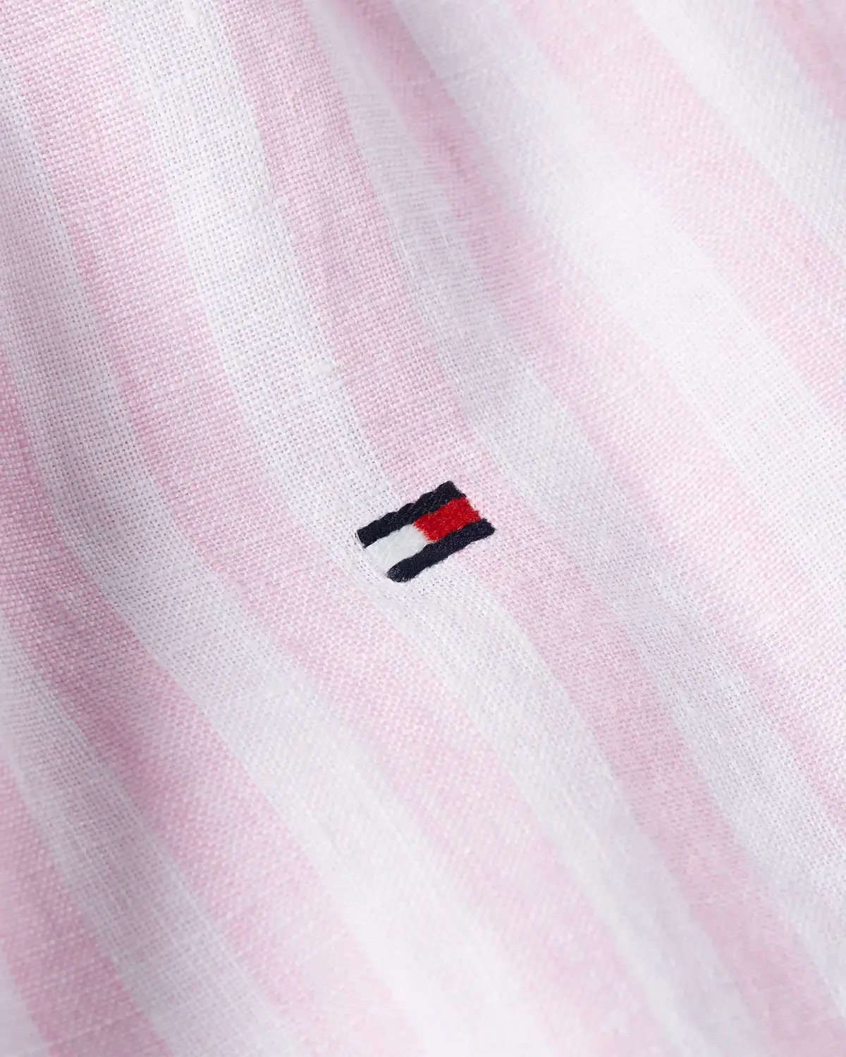 Tommy Hilfiger LINEN ESSENTIAL STRI, 0D1 Pembe Erkek Gömlek