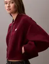 Calvin Klein A- OVERSIZED SCUBA ZIP BOMBER JA Bordo Kadın Ceket Calvin Klein A- OVERSIZED SCUBA ZIP BOMBER JA Bordo Kadın Ceket