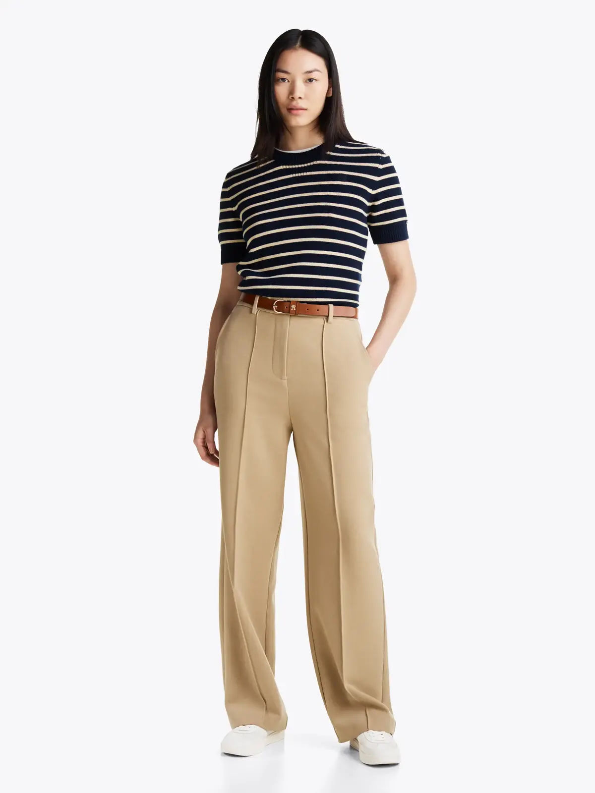 Tommy Hilfiger TH HERITAGE SNEAKER, 0K6 Beyaz Kadın Spor Ayakkabı & Sneaker