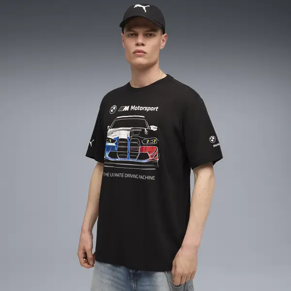 Puma BMW MMS BOLD GRAPHIC TEE Siyah Erkek T-Shirt