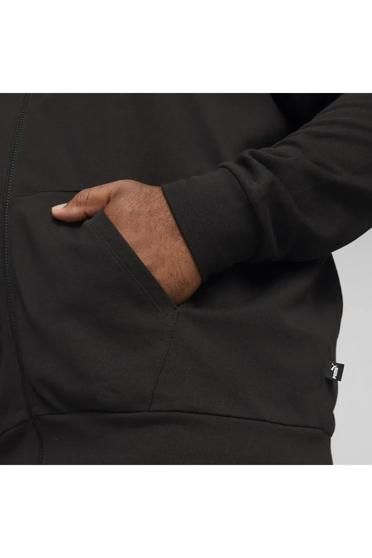 Puma BETTER ESSENTIALS Full-Zip Hoodie TR Siyah Erkek Fermuarlı Ceket