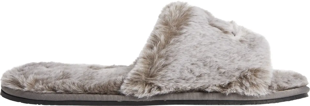 Calvin Klein SLIPPER SANDAL FUR Kadın Gri Terlik