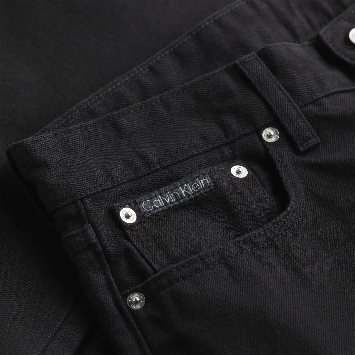 Calvin Klein SLIM STRAIGHT Erkek Siyah Kot Pantolon