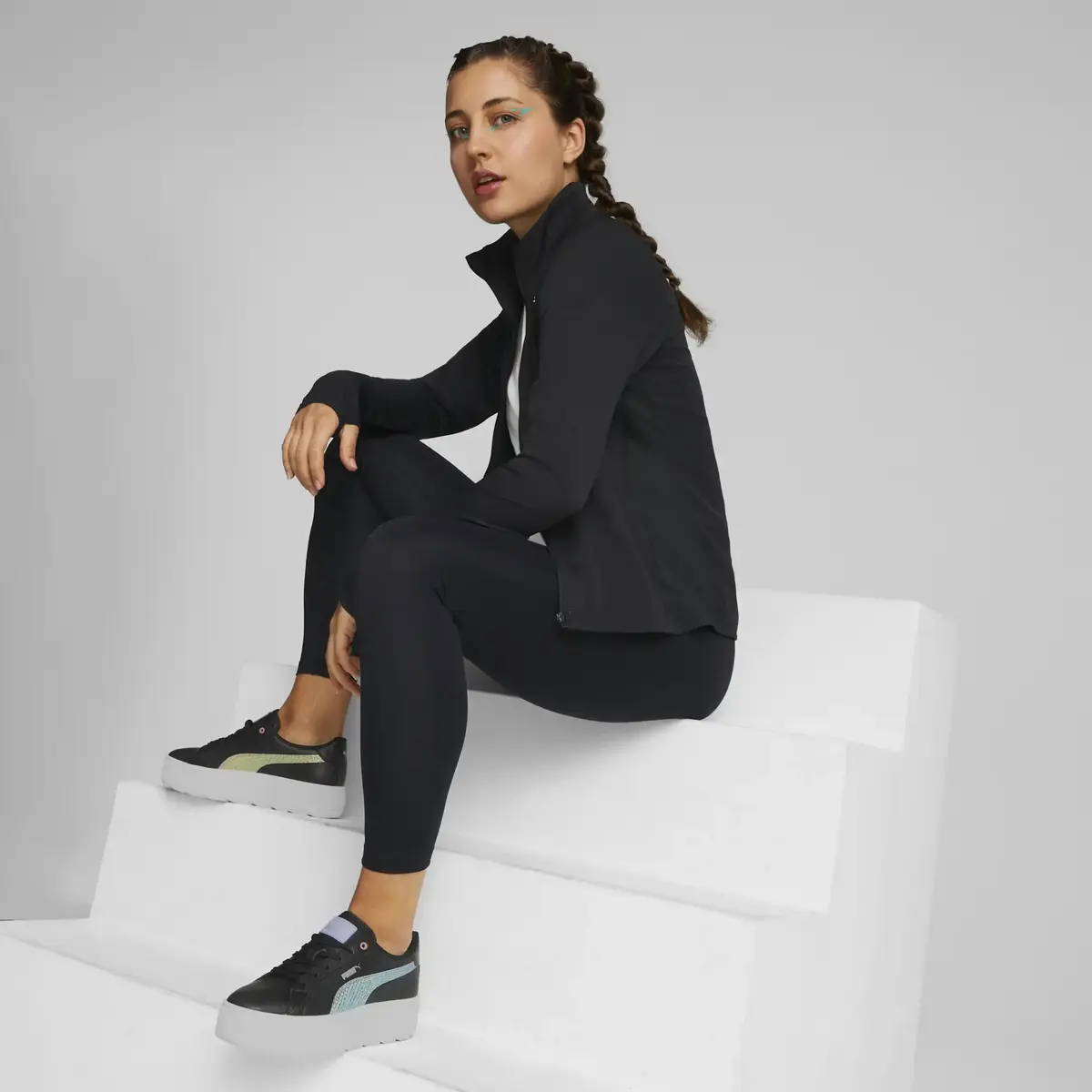 PUMA Active Woven Suit Siyah Kadın Tayt