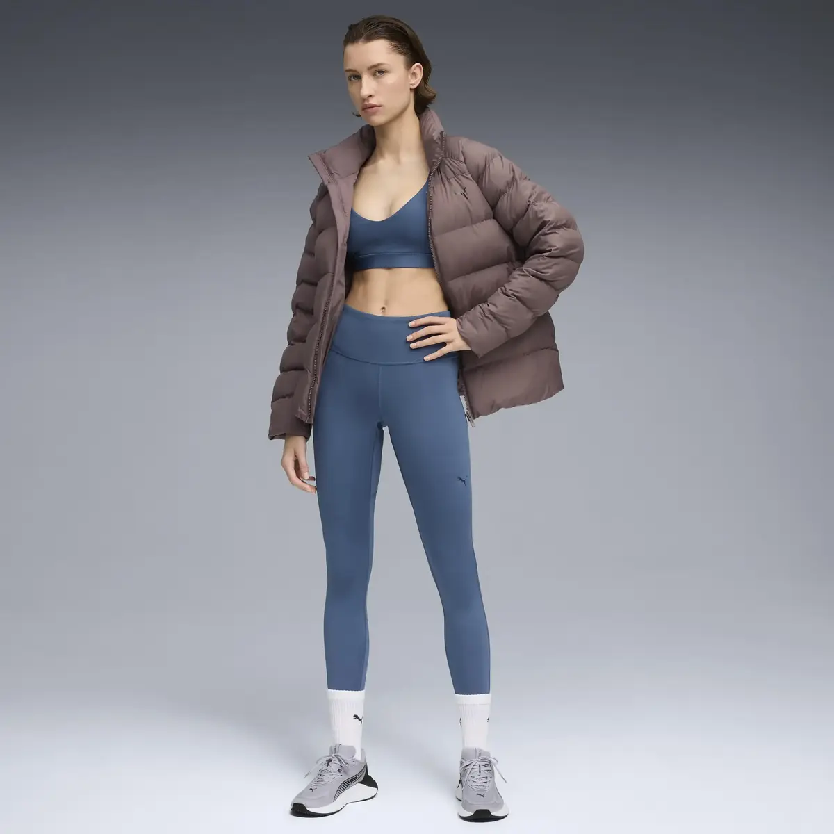 Puma W PUMA SHAPE TIGHT - HW 7/8 Mavi Kadın Tayt