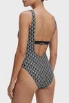 Calvin Klein SCOOP BACK ONE PIECE Siyah Kadın Logolu Mayo