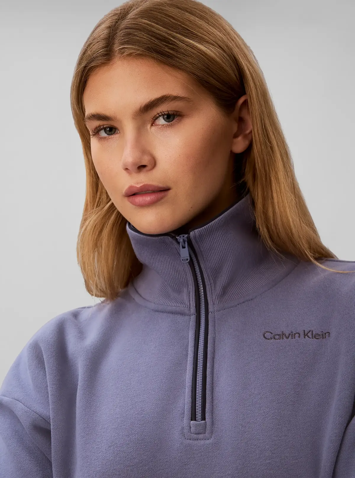 Calvin Klein BRUSHED FRENCH TERRY, C53 Mor Kadın Sweatshirt