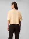 Calvin Klein A-SS Boxy Logo Graph, RM9 Sarı Kadın T-Shirt