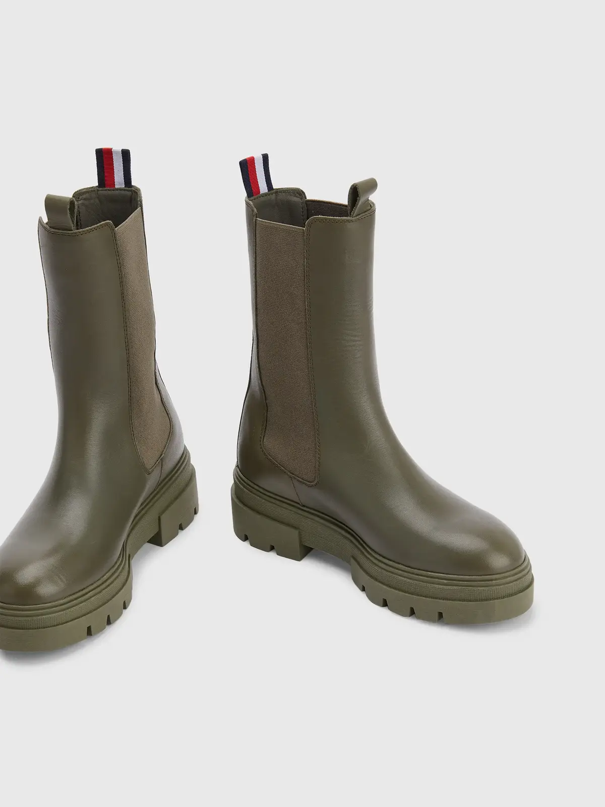 Tommy Hilfiger MONOCHROMATIC CHELSE Kadın Haki Bot