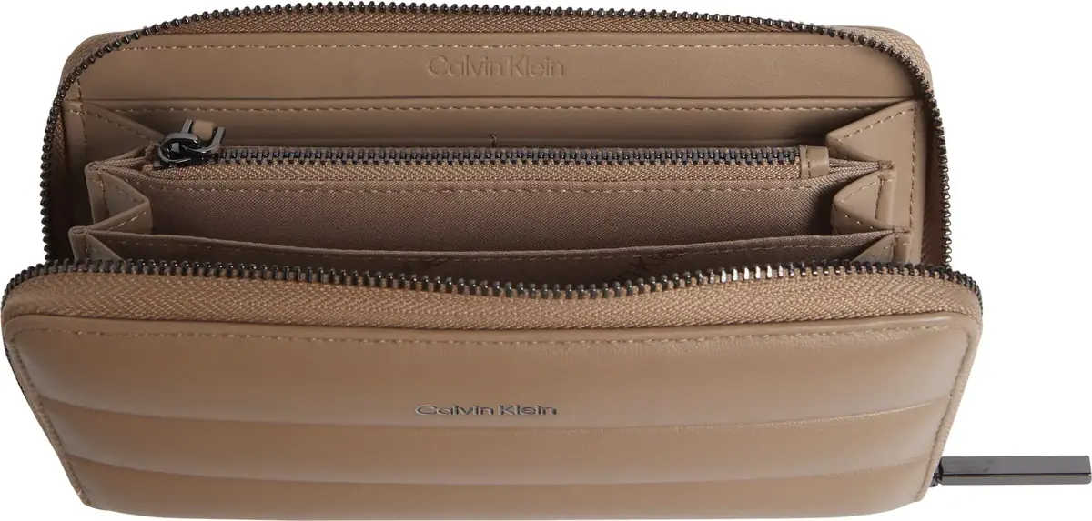 Calvin Klein LINE QUILT LARGE ZIP Kadın Kahverengi Cüzdan