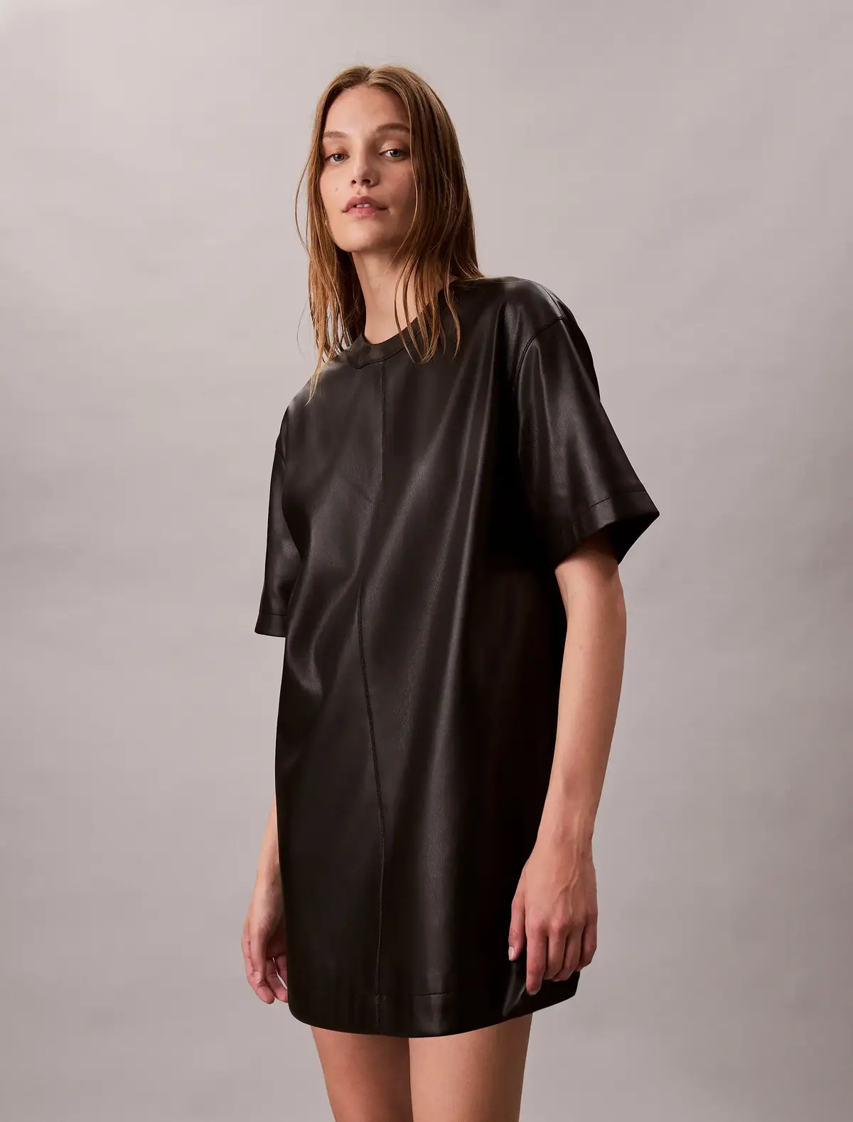 Faux Leather T-shirt, UB1