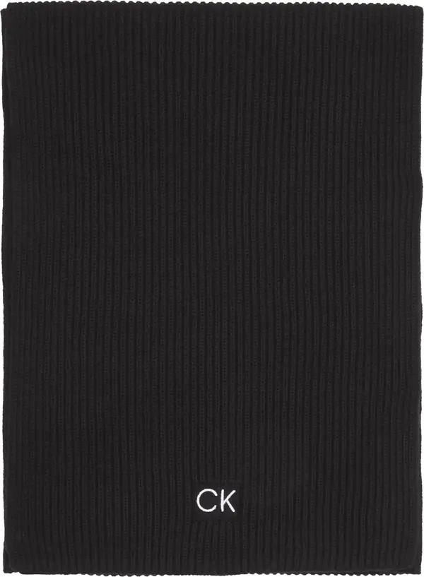 Calvin Klein CLASSIC COTTON RIB S Erkek Siyah Atkı