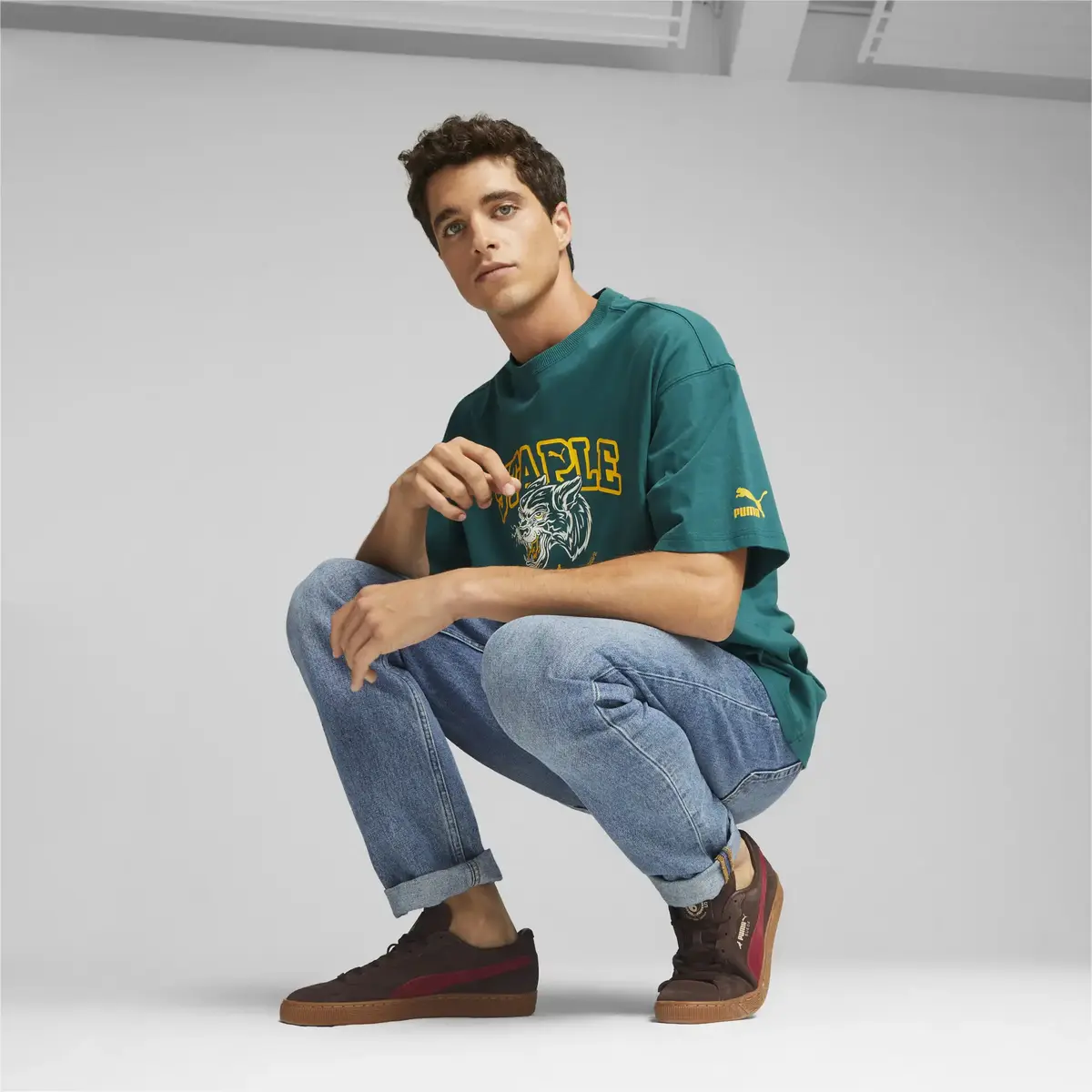 PUMA X STAPLE Graphic Tee Yeşil Erkek T-Shirt