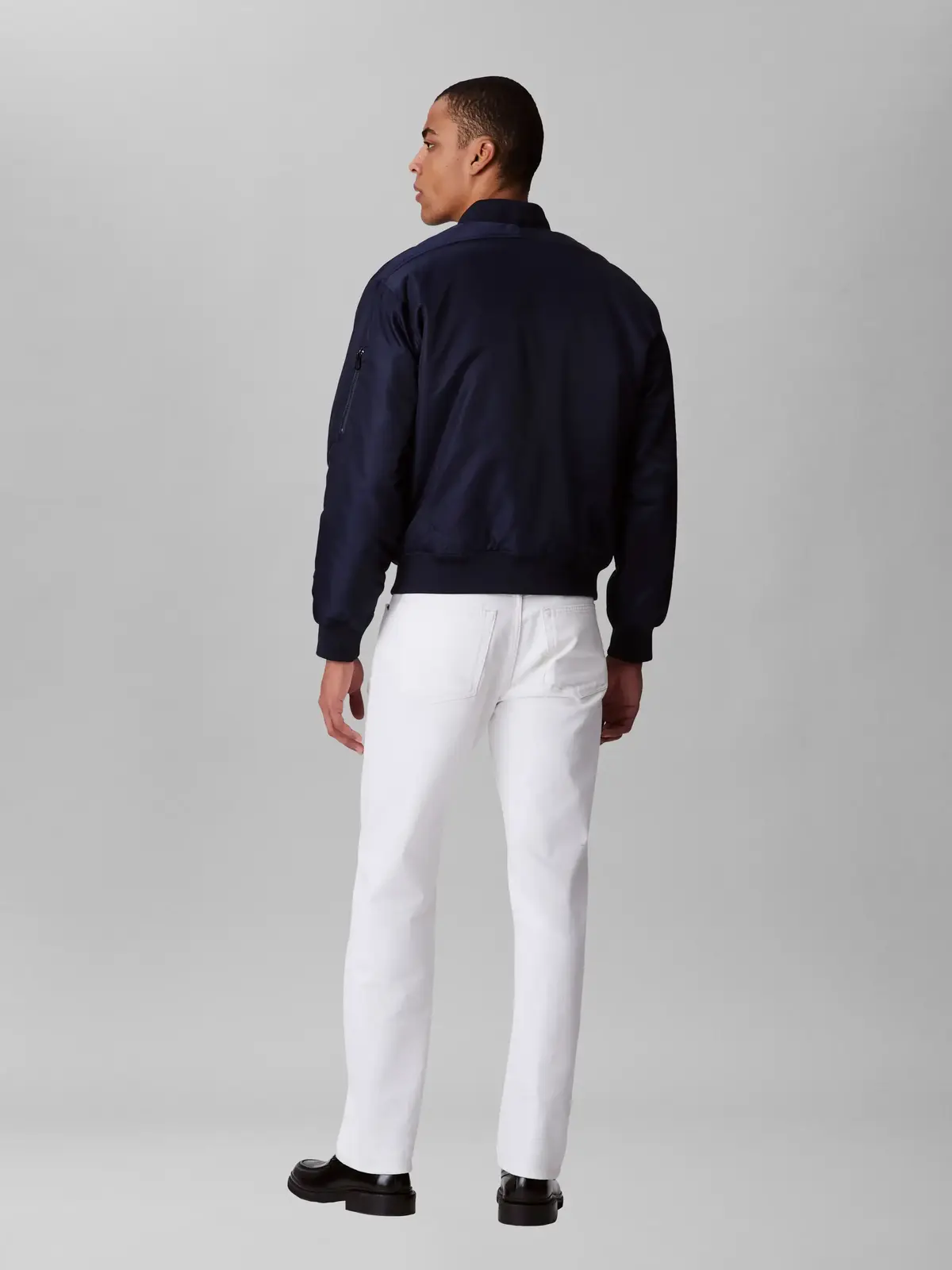 Calvin Klein STNDRD STRGHT CHALK, ASN Beyaz Erkek Kot Pantolon