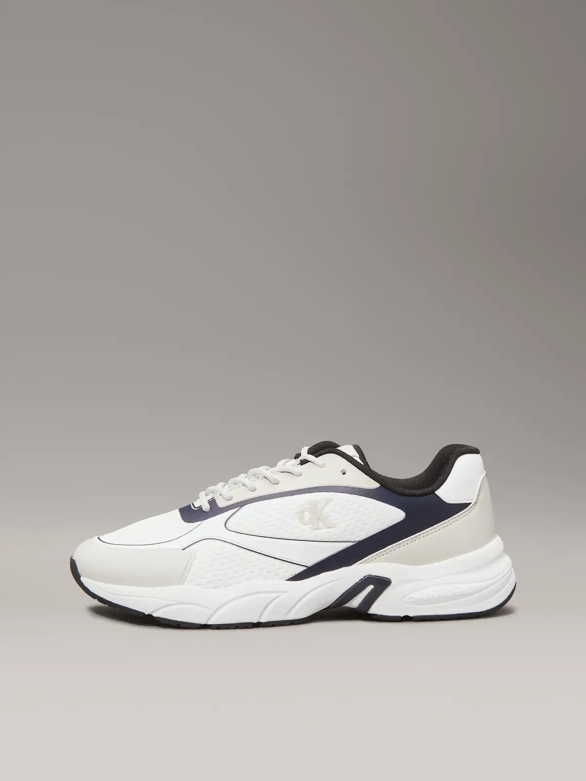 Calvin Klein RETRO TENNIS LOW KNI, 0LD Beyaz Erkek Spor Ayakkabı & Sneaker