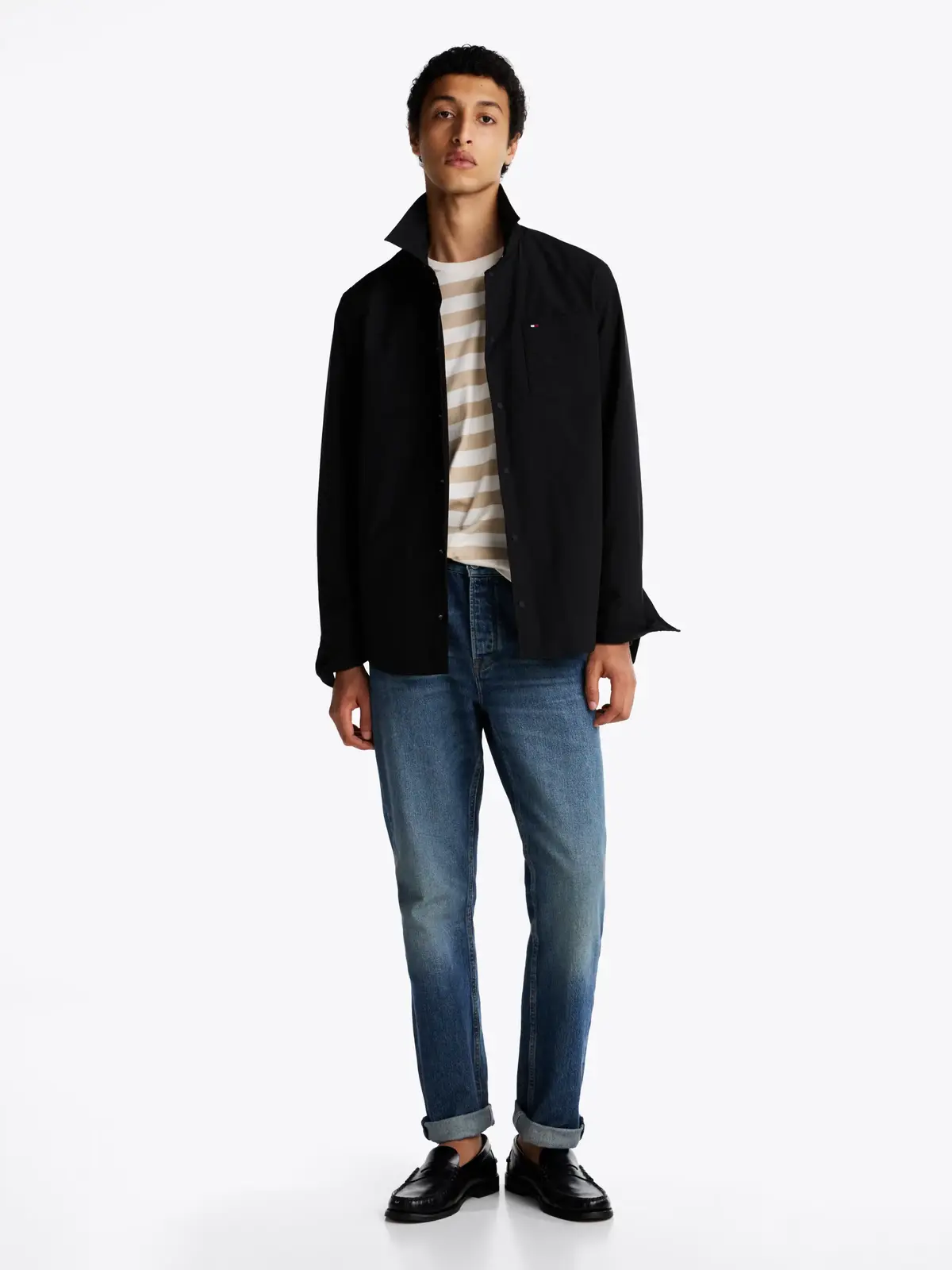 Tommy Hilfiger LW PACKABLE SHIRT JA, BDS Siyah Erkek Gömlek