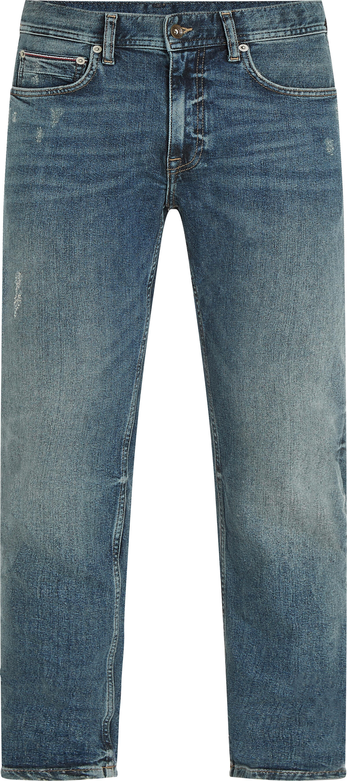 Tommy Hilfiger STRAIGHT DENTON PSTR Erkek Mavi Kot Pantolon