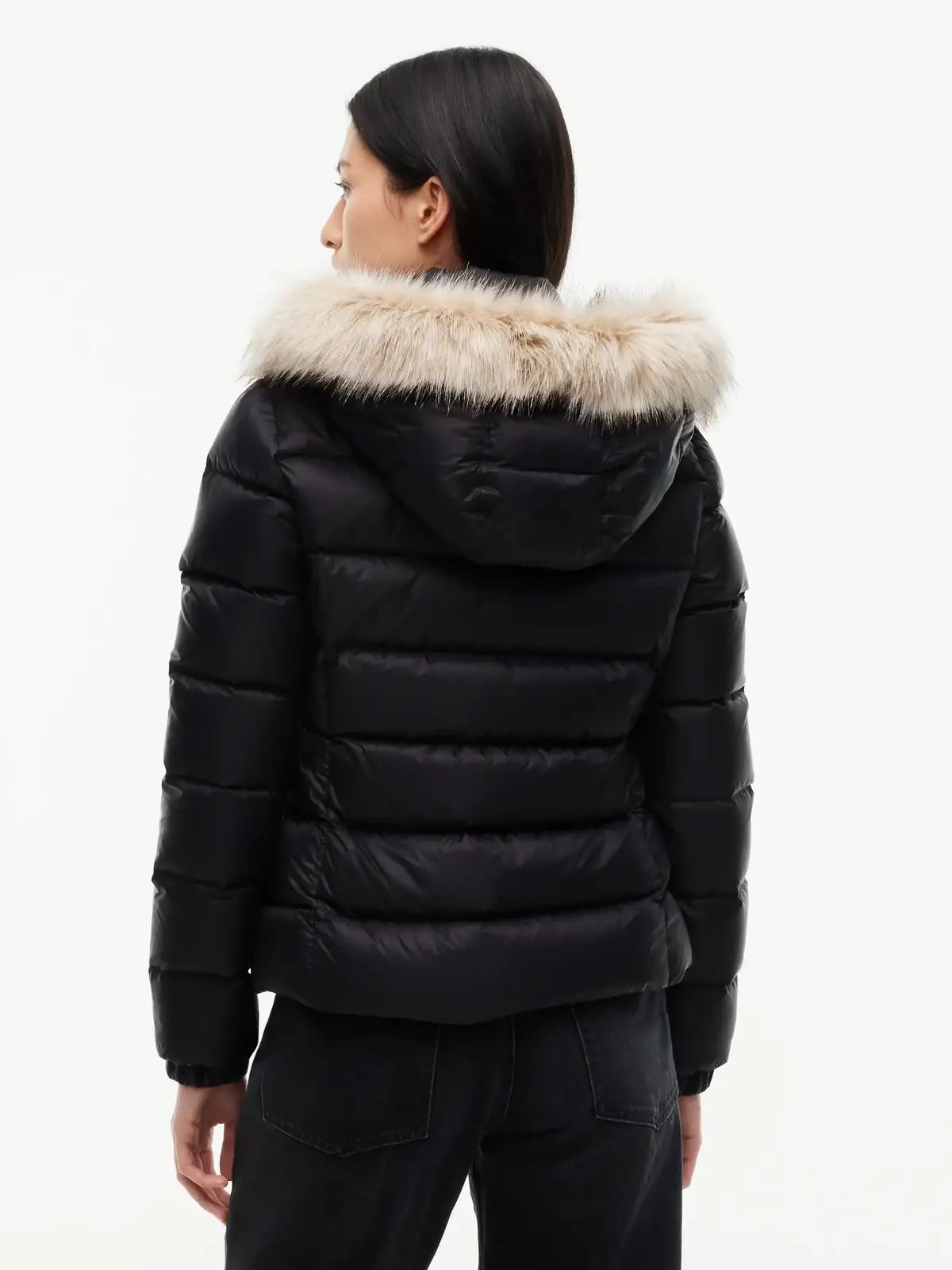 Tommy Hilfiger TJW BASIC HOODED DOW, BDS Siyah Kadın Mont