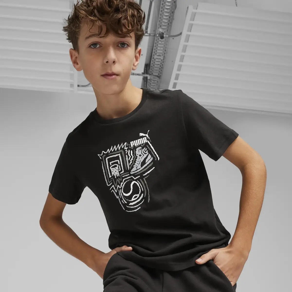 Puma GRAPHICS Year of Sports Tee Siyah Erkek T-Shirt & Polo