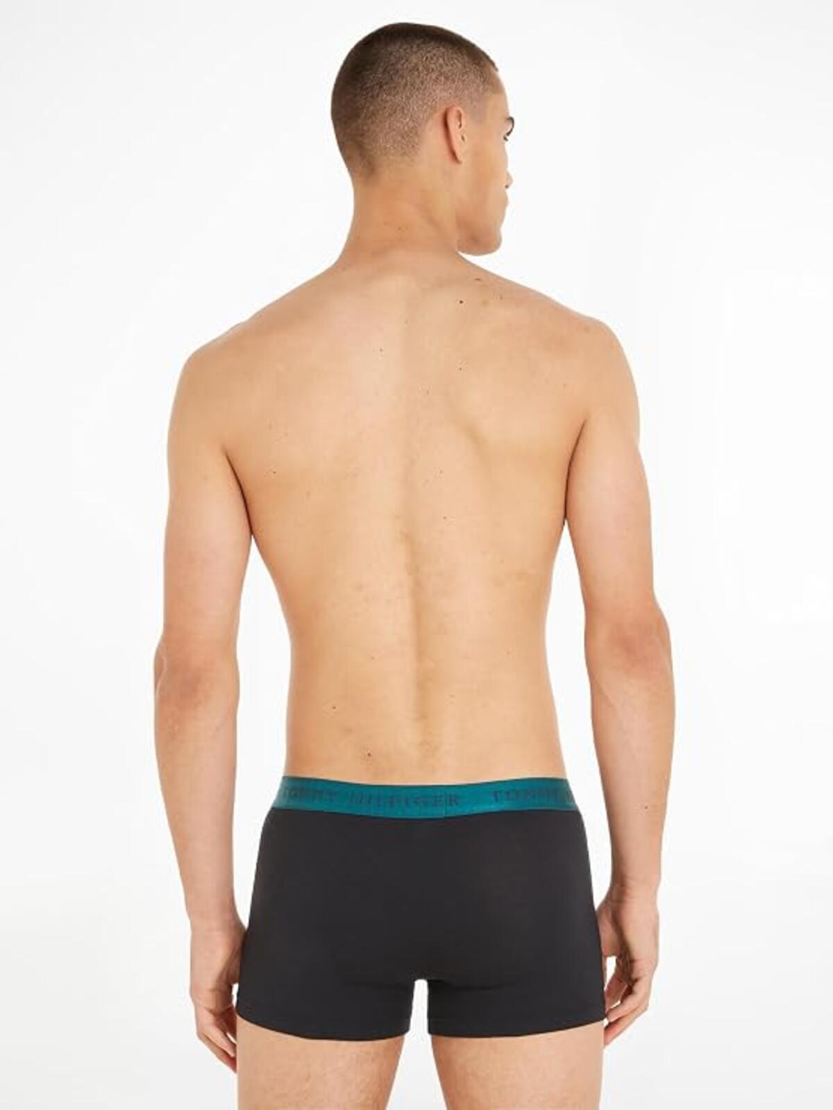 Tommy Hilfiger 3P TRUNK SHINE WB, 0YZ Siyah 3'lü Erkek Boxer
