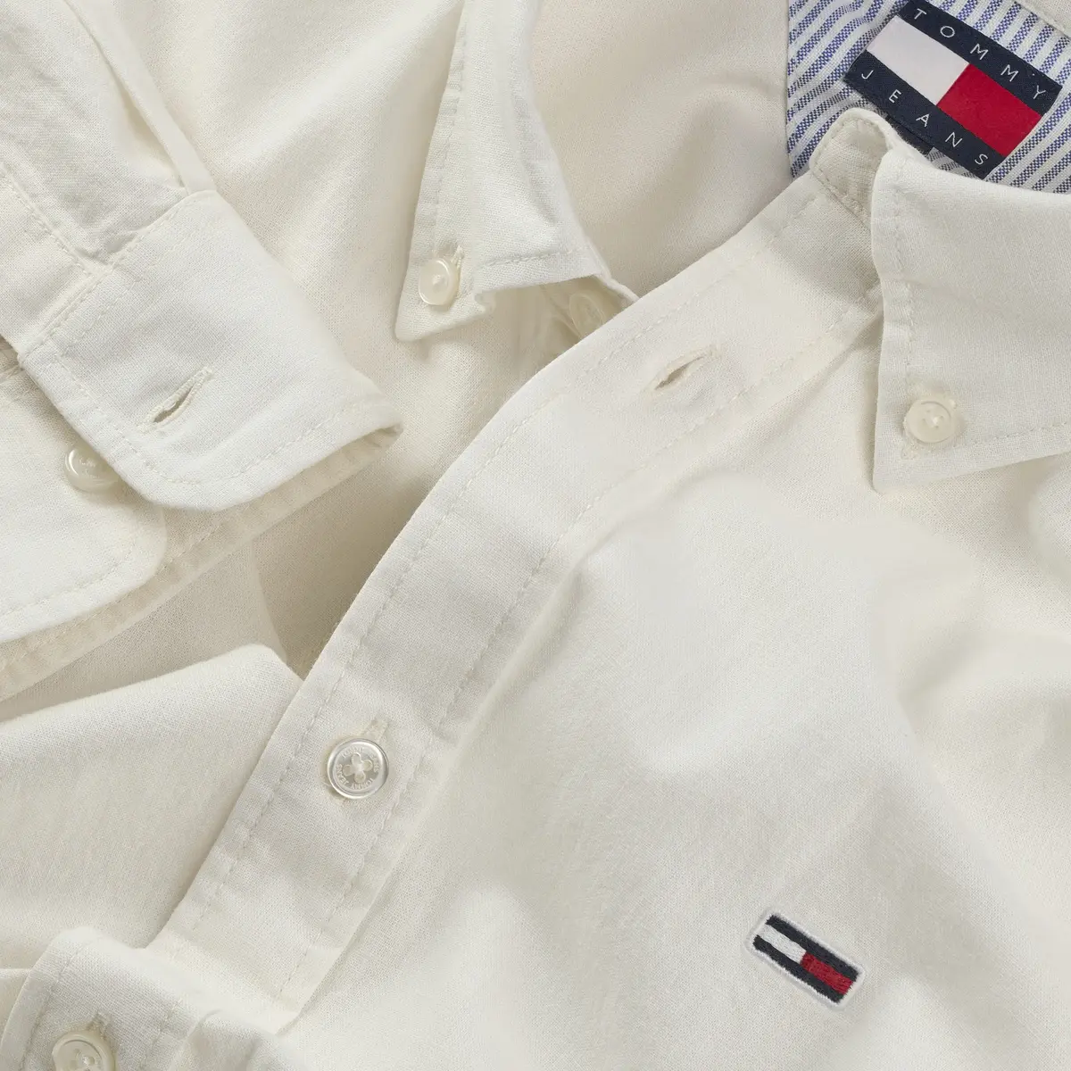 Tommy Hilfiger TJM REG LINEN BLEND, YBL Beyaz Erkek Gömlek