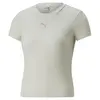 Puma Classics Ribbed Slim Tee Bej Kadın T-Shirt