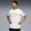 PUMA M Run Club Graphic Tee Beyaz Erkek T-Shirt