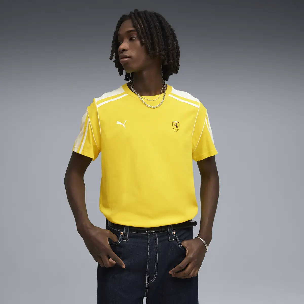 Puma Ferrari MT7 Tee Sarı Erkek T-Shirt