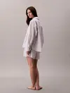 Calvin Klein COTTON POPLIN SHIRT Beyaz Kadın Pijama Gömleği