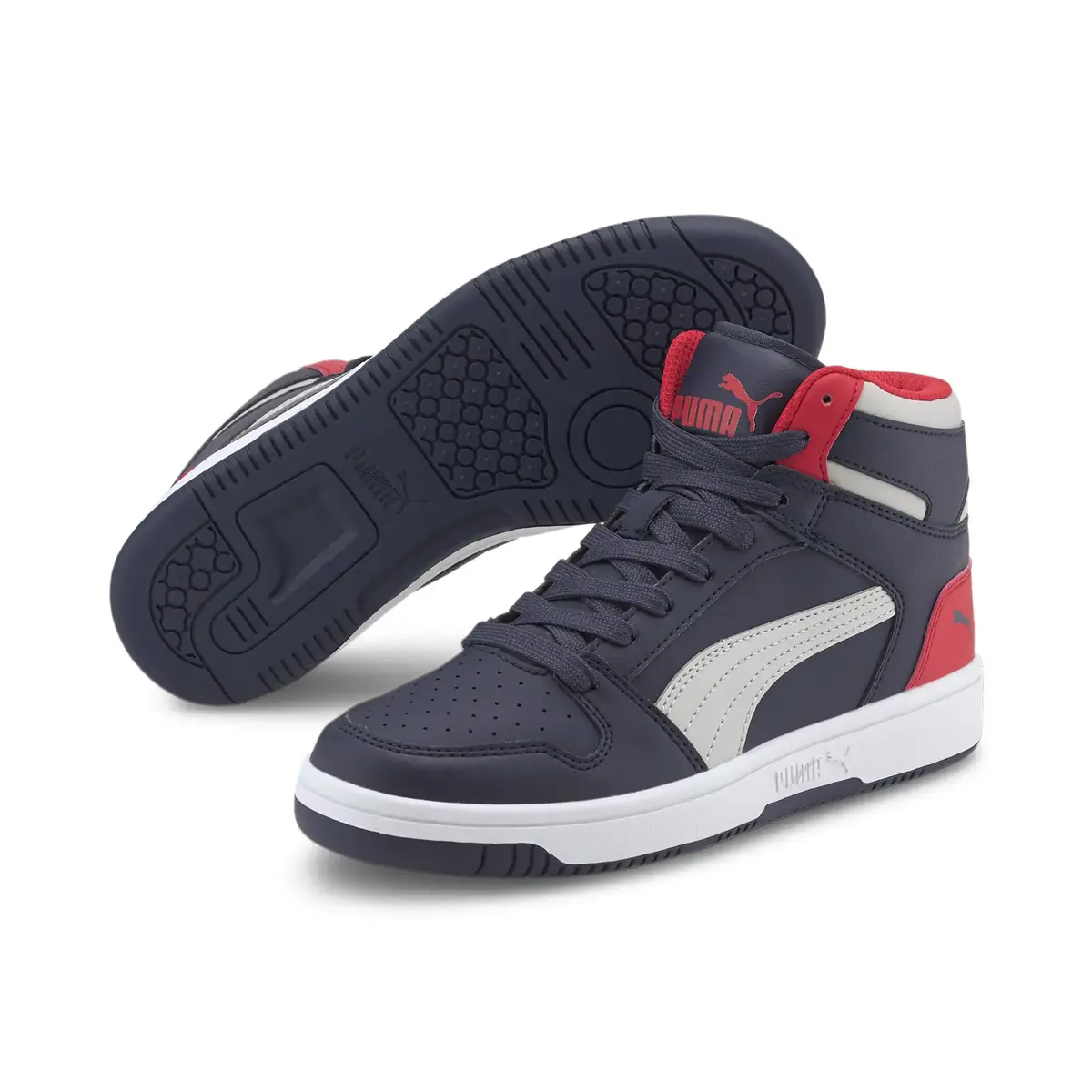 Puma Rebound Layup SL Jr Lacivert Kadın Bilekli Günlük Spor Ayakkabı