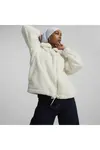 Puma Classics Faux Fur Jacket Bej Kadın Fermuarlı Sweatshirt