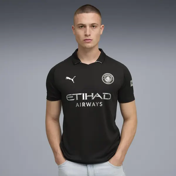 Puma MCFC Away Jersey Replica Siyah Erkek Forma