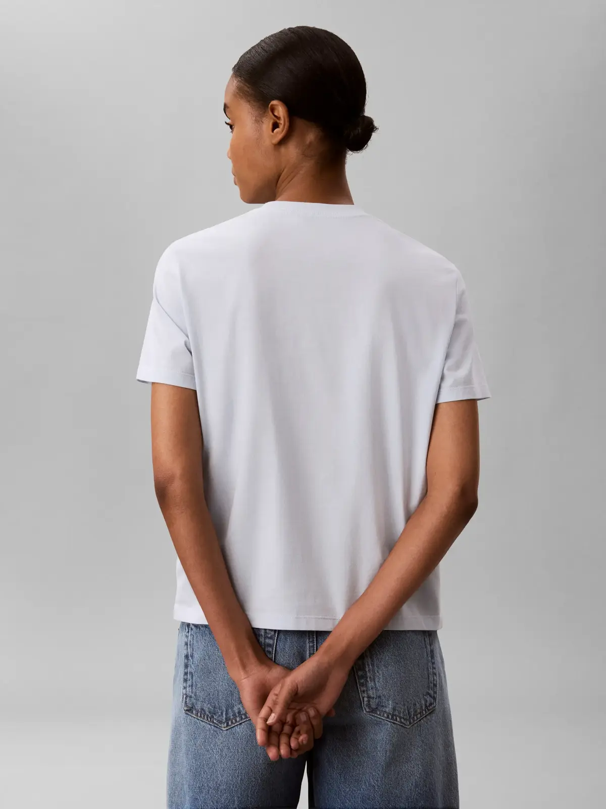 Calvin Klein SS CLASSIC HANDWRITI, CIQ Mavi Kadın T-Shirt