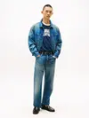 Tommy Hilfiger PLEATED TRUCKER JACK, 1A5 Erkek Mavi Kot Ceket